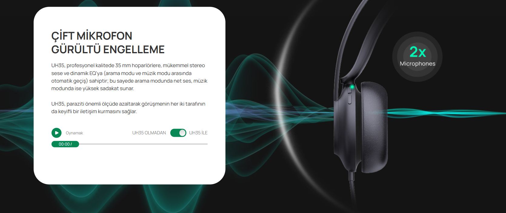 YEALINK UH35 Mikrofonlu Kulaklık