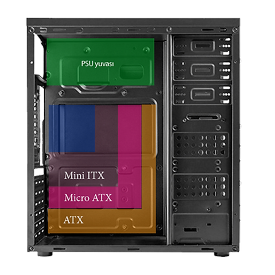 VENTO TA-K61 Mid Tower Peak 500W Kurumsal Kasa