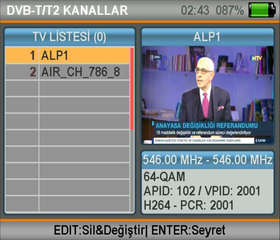 ALPSAT SİNYAL ANALİZÖRÜ